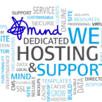 Image of word cloud relating to website hosting and support