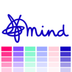 Mind Rebrand Palette Image of Mind logo with colour palette detail